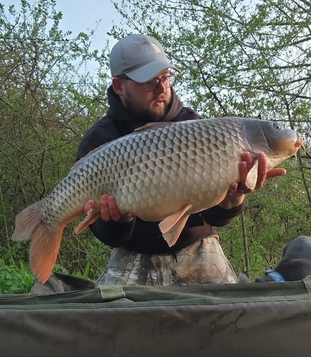 Danny with a carp caught at Alderwood Fishery